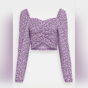 Noisy May Purple Floral Women's Top